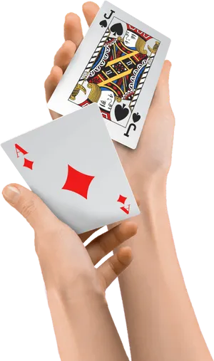 Blackjack Hand Aceand Jack PNG Image