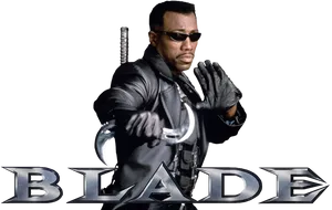 Blade Movie Character Pose PNG Image