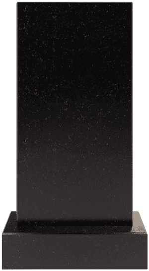 Blank Black Gravestone PNG image with transparent background