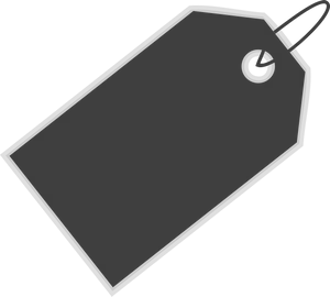 Blank Black Price Tag Graphic PNG Image