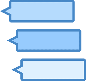 Blank Chat Bubbles Vector PNG image with transparent background