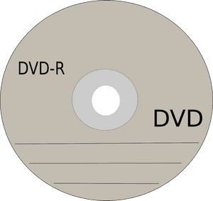 Blank D V D R Disc PNG image with transparent background