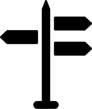Blank Directional Signpost PNG image with transparent background