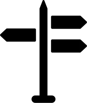 Blank Directional Signpost PNG Image