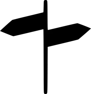 Blank Directional Signpost PNG Image