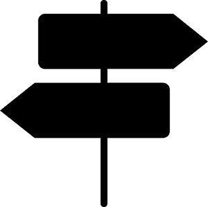 Blank Directional Signpost.png PNG image with transparent background