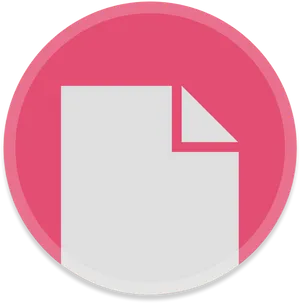 Blank Document Icon Pink Background PNG Image