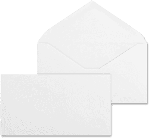 Commercial White Envelopes Open Side - Envelope, HD Png Download PNG image with transparent background