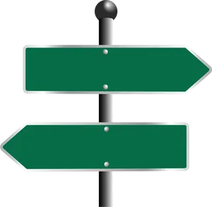 Blank Green Street Signs PNG Image