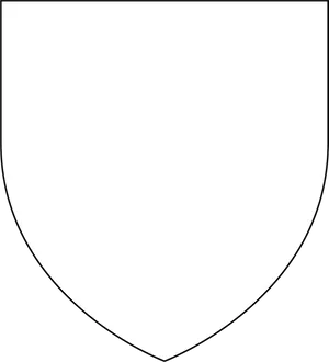 Blank Heraldic Shield Outline PNG Image