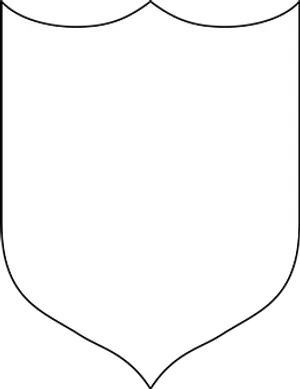 Blank Heraldic Shield Vector PNG Image