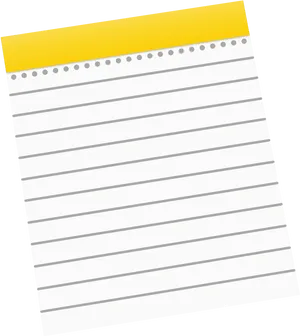 Blank Lined Note Paper PNG Image