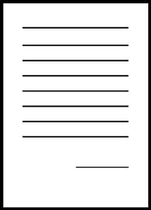 Blank Lined Notebook Paper PNG image with transparent background