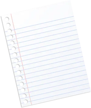 Blank Lined Notebook Paper PNG Image