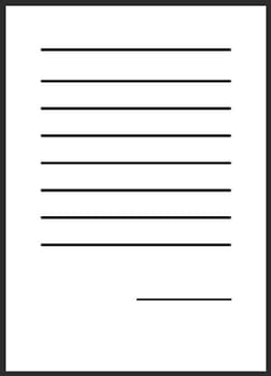 Blank Lined Paper Template PNG image with transparent background