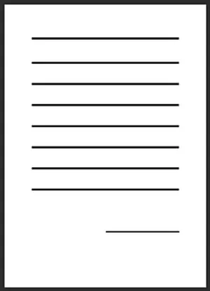 Blank Lined Paper Template PNG Image