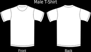 Blank Male T Shirt Template Front Back PNG image with transparent background