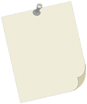 Blank Note Paper Pinned Background PNG image with transparent background