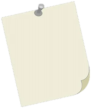 Blank Note Paper Pinned Background PNG Image