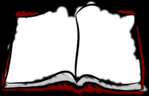 Blank Open Book Illustration PNG image with transparent background