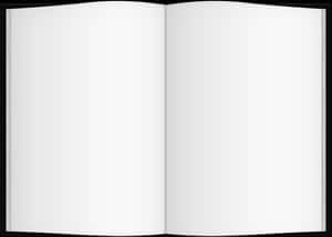 Blank Open Book Template PNG image with transparent background