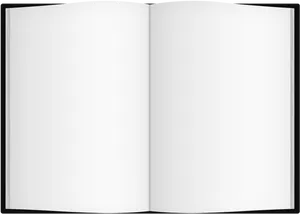 Blank Open Book Template PNG Image