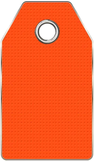 Blank Orange Price Tag PNG Image