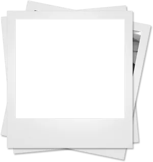 Blank Polaroid Frames Stacked PNG Image