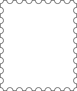 Blank Postage Stamp Template PNG Image