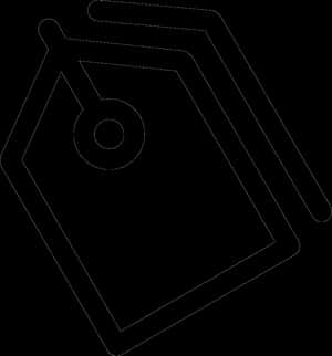 Blank Price Tag Outline PNG with transparent background
