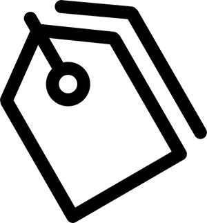 Blank Price Tag Outline PNG Image