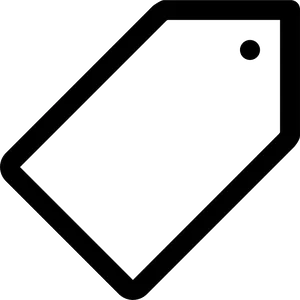 Blank Price Tag Outline PNG Image