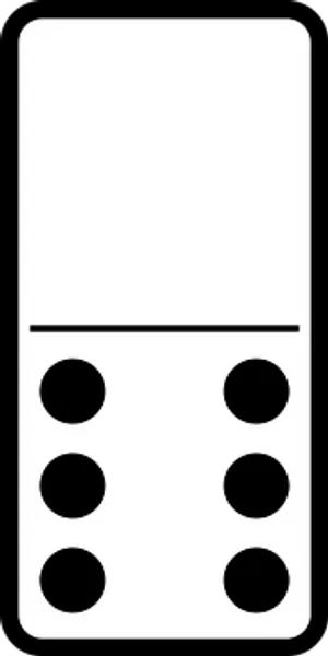 Blank Six Domino Tile PNG Image