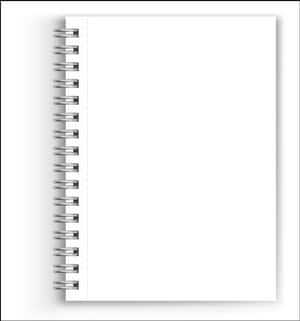 Blank Spiral Notebook Page PNG image with transparent background