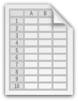 Blank Spreadsheet Icon PNG Image