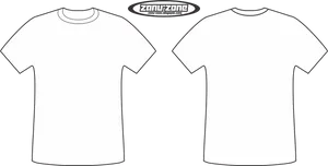 Blank T Shirt Template Front Back PNG Image