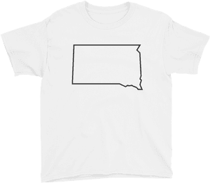 Blank T Shirtwith Black Outline PNG image with transparent background