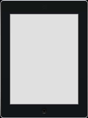 Blank Tablet Screen PNG image with transparent background