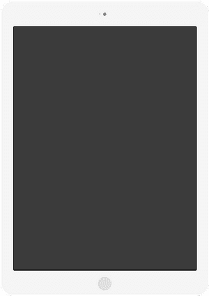 Blank Tablet Screen PNG image with transparent background