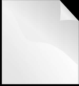Blank White Paper Corner Curl PNG image with transparent background