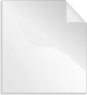 Blank White Paper Corner Curl PNG Image
