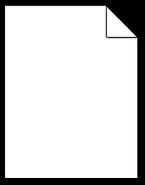 Blank White Paper Corner Folded PNG image with transparent background