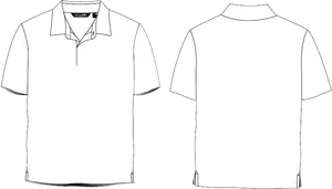 Blank White Polo Shirt Template PNG Image