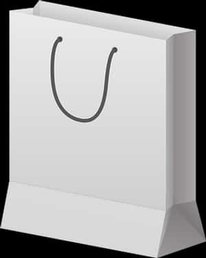 Blank White Shopping Bag PNG image with transparent background