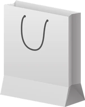 Blank White Shopping Bag PNG Image
