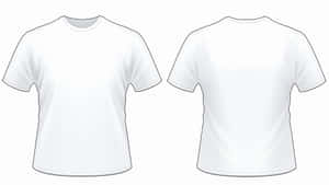 Blank White T Shirt Template Front Back PNG image with transparent background