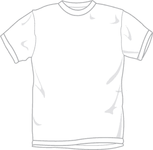 Blank White T Shirt Template PNG image with transparent background