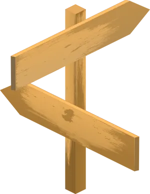 Blank Wooden Directional Sign Posts PNG Image