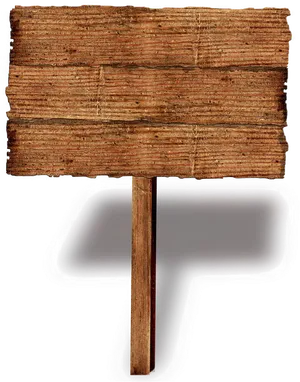 Blank Wooden Signpost.png PNG Image