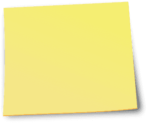 Blank Yellow Post It Note PNG image with transparent background